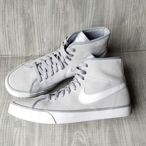 Nike | Shoes | Nike Primo Court Mid Suede Sneakers Gray White | Poshmark